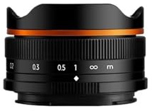 Kompatibel mit Canon EF-M 10mm F5.6 APS-C Fisheye-Weitwinkelobjektiv M4/3 EZX spiegellose Kameras(Black Bundle 1,XF)