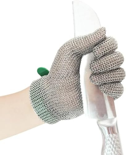 Guanti Da Cucina,Guanti Da Lavoro Antitaglio Guanti Resistenti Al Taglio In Acciaio,Guanti Per Armature A Catena Da Lavoro Di Sicurezza,Guanti Anti Taglio Coltello,Mani Sinistra E Destra 1pcs,XS