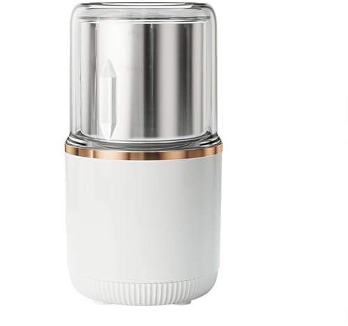 Moulin à café électrique, moulin à épices, robot culinaire, mixeur de cuisine, mélangeur à grains, tasse amovible, lavable, grande capacité 220 ml(Light Display)