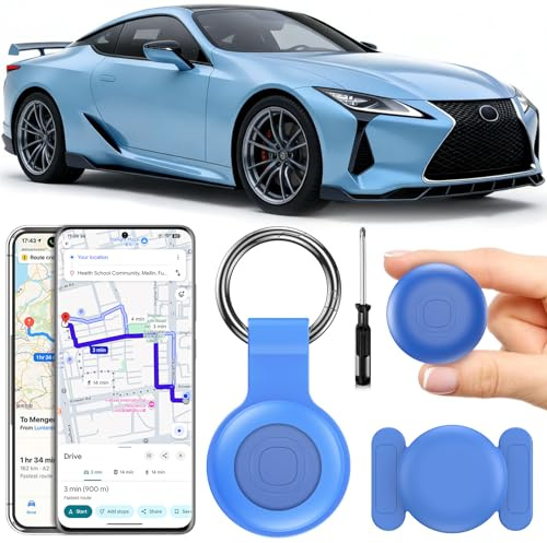 Air Tracker Android, GPS-Tracker für Android & iOS Dual-System kompatibel,Auto GPS Tracker Echtzeit Tracker Tags Globale Abdeckung Verstecktes Auto Ortungsgerät Keine monatliche Gebühr oder Abonnement