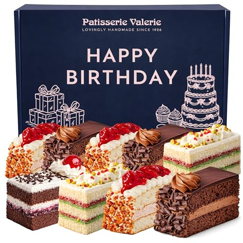 Patisserie Valerie Birthday Cake Slice Box - 10 Assorted Slices