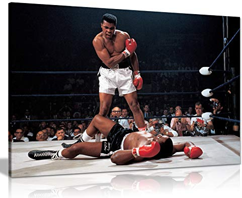 Kunstdruck auf Leinwand, Motiv Boxkampf Muhammad Ali gegen Sonny Liston, A0 91x61cm (36x24in)