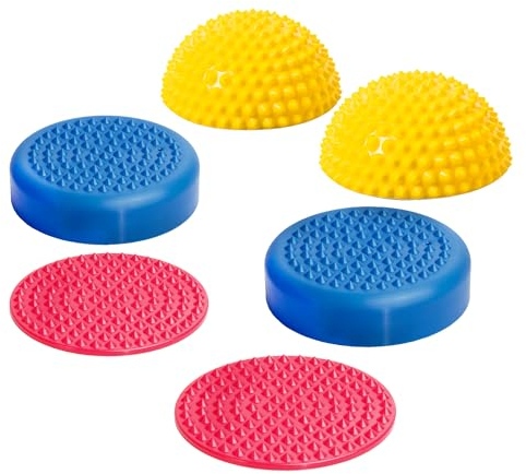 Togu Balance-Set Senso | 3 Paar Balance-Elemente für dynamisches Training | Für Sport, Therapie & Verein | Senso-Noppen für Fußmassage | Schwarz & Blau