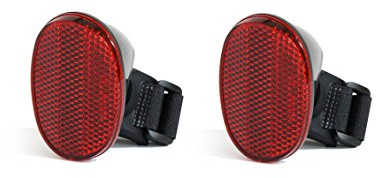 Life Mounts Bike Reflectors - Pack of 2, Red - 360-Degree Clamp-On Seat Post Reflector - Universal Mount for Bike Seats & Frames