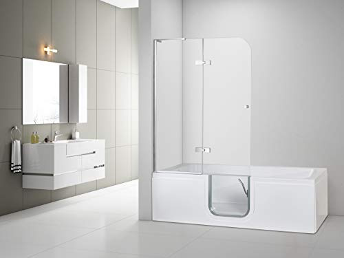 Ella Laydown 32x72 Air Massage Walk-In-Bathtub Left Drain, Bi-Fold Shower Screen