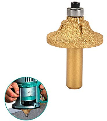 Broca de diamante galvanizado de vástago de 1/2 pulgadas, punta redondeada, cono recto para molienda de granito de mármol, herramienta de fresado de carpintería