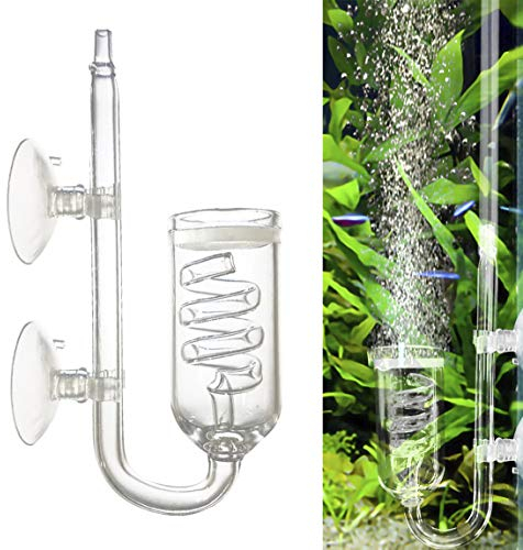 IAFVKAI CO2 Diffusor Spiral CO2 System Zerstäuber Diffusor mit 2X Saugnapf für Aquarium Pflanzen Tank Zubehör