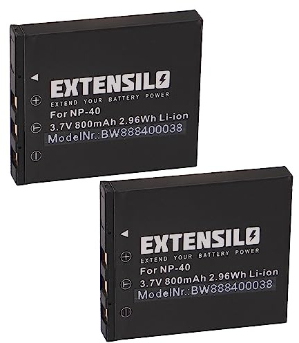EXTENSILO 2X Batterie Compatible avec Praktica Luxmedia 8503, LB-5030, DCZ 10.3 Appareil Photo (800mAh, 3,7V, Li-ION)