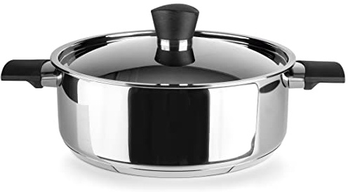 IBILI, Casseruola con coperchio Svea, 28 cm, acciaio inox 18/10, adatta all’induzione.