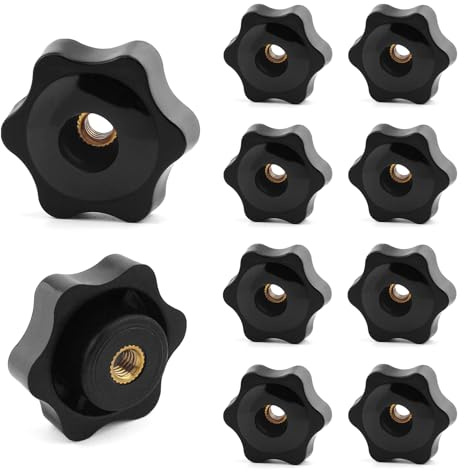 JJWNMLL 10PCS Clamping Nuts M8-outer diameter 38 Knob Grip Star Nuts | Plastic Star Nuts For Machines And Systems, Furniture, Machine Tools, Fitness Equipment