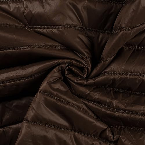 Stepper Steppstoff Jackenstoff Quilt | Farbwahl | Meterware | ab 50 cm (dunkelbraun)