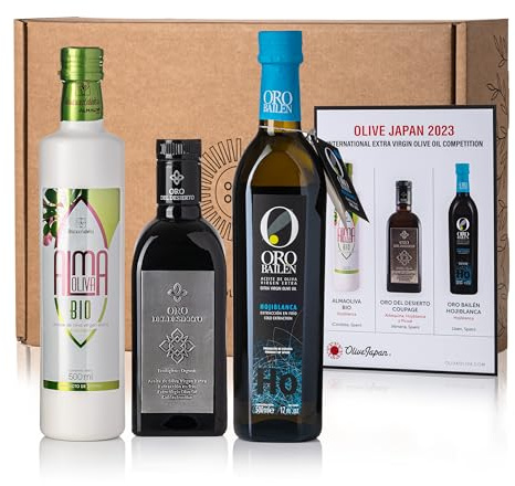 Mejores Aceites del Mundo Olive Japan 2023 - Caja regalo 3x500ml