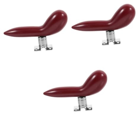 ibasenice 3stücke Bassoon Daumenstütze Mit Abnehmbarem Design Rotes Fingerpolster Für Bassonisten Stabiler Verchromter Sockel Leicht Und Tragbar Für Optimale Nutzung