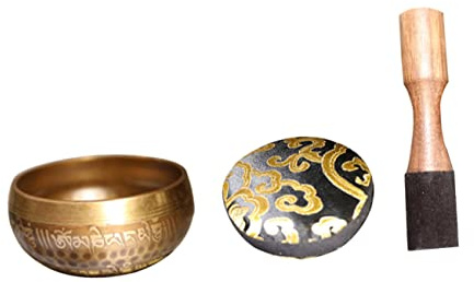 1 Set Nepal-Meditationsschale, tibetische Palmenschale, Klangschale fördert Frieden, Schale, authentische Meditation, Gong, Entspannung, Chakra-Gong, Himalaya-Klangschalen, Chakra-Schalen, Yoga-Wer
