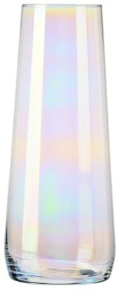 KROSNO Große Regenbogen-Blumenvase aus Glas, Höhe 240 mm, Pure Collection, ideal für Zuhause, Restaurant oder Büro, Handwäsche