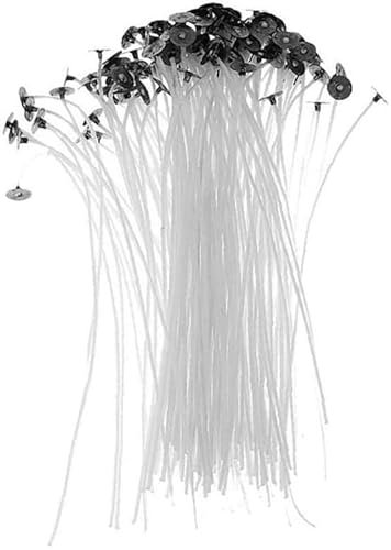 Kerzendochte vorgewachster Docht mit Kerze zum Selbermachen von Kerzen 100mm raucharmer natürlicher Kerzendocht zum Selbermachen 20 Stück/Set