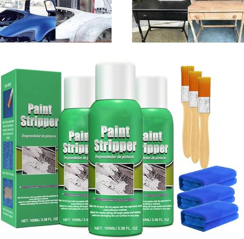 Lot de 3 décapants de peinture efficaces, décapants puissants, décapants de peinture automobile, décapant de peinture haute efficacité pour surfaces métalliques, décapant de peinture pour bois, métal,