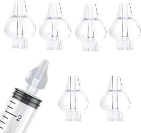 PLABBDPL Olive Nasali Per Lavaggi Neonato, Beccuccio Morbido Lavaggio Nasale Bambini, Oliva Silicone Riutilizzabile, Accessori di ricambio per Siringhe Lavaggio Nasale Neonato, 6Pcs
