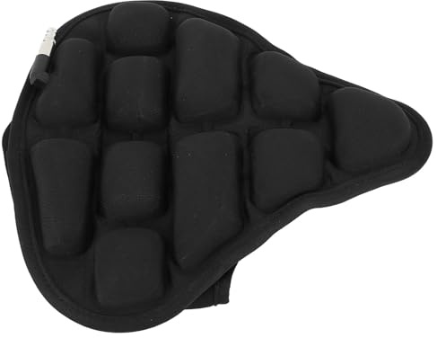 POENVFPO Bicycle Inflatable Seat Cover, Non Slip Shock Absorption Adjustable Foldable Water Proof, Bike Seat Cushion for Cyclists Commuters Long Rides Outdoor Adventures