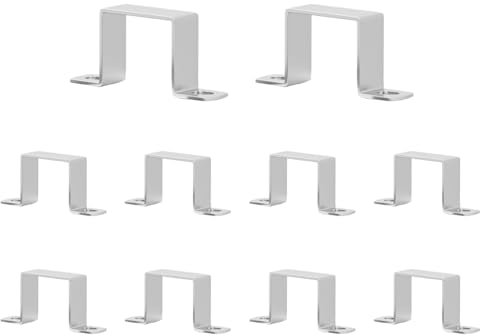 WUSHADEHANS Colliers de Serrage, Collier de Serrage carré 10 pièces, Collier de Serrage carré Oblong, Boucle de Tube carré en Acier Inoxydable, Support de Fixation de Tuyau en Forme de U(70x70)