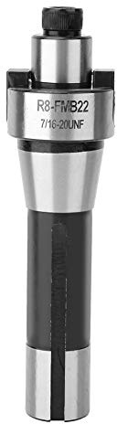 Fresa frontal con vástago R8 Fmb22, vástago de fresado frontal R8 para fresadora fresadora fresa de punta especial Estructura de acero Corte ligero Baja vibración Gran espacio
