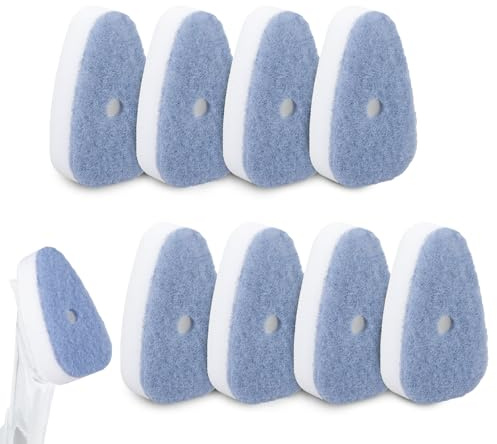 COCGVEL 8 Packs Dish Wand Sponge Refills Compatible with Scrub Daddy Dish Daddy, Replacement Head Sponge Refills for Kitchen Cleaning, Replacement Scrubbing Heads Set, Non Scratch (Only Head Refill)