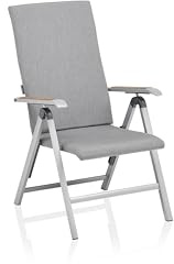 KETTLER Diamond mehrfach Verstellbarer Multipositionssessel für den Garten - Gestell Gartensessel Aluminium Silber - Bezug wetterfester Outdoorstoff mit schnellstrocknendem Schaumstoff in flanelle