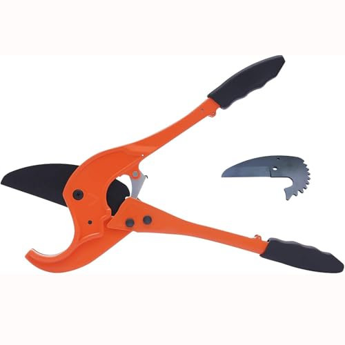 YiAndeli PEX PVC PPR Cortatubos, Heavy Duty Carraca Cortatubos, 20-75mm Cortatubos con Cuchillas Reemplazables para Bricolaje Casero, Reparación, Fontaneros Red,1