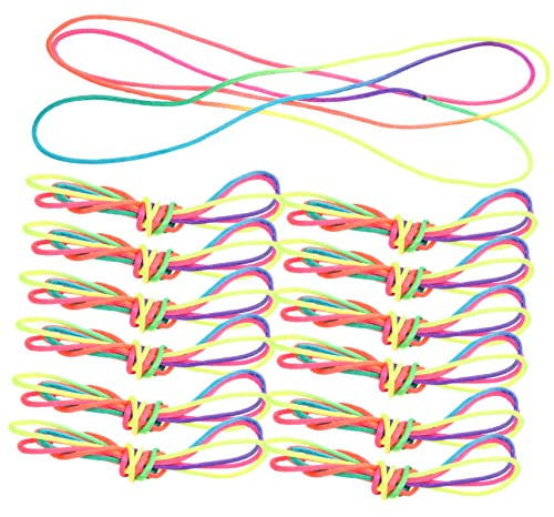 GARIOUANS 20 Pcs Rainbow Color Finger String Toy for Boys and Girls, Comfortable and Funny Fabric Rope Game with Delicate Design, for Educational Play and Developing Hand Coordination