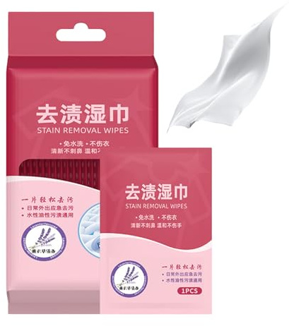 Stain Wipes,No-wash Stain Remover For Clothes | Individually Wrapped Fabric Cleaner Cloth Towel For Shoes Carpets Bathroom Home Hotel Gym