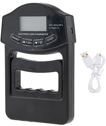 Medidor de dinamómetro de mano, medidor de antebrazo para medición de fuerza deportiva N/kg/Lb/oz.