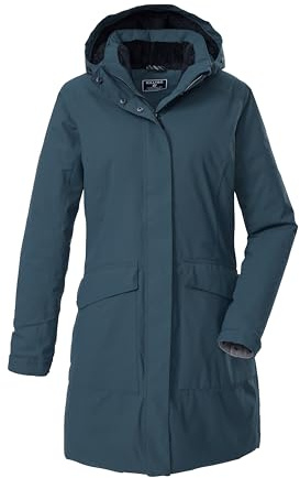 killtec Damen Funktionsparka/Parka wasserdicht mit abzippbarer Kapuze KOW 18 WMN PRK, hellpetrol, 38, 43313-000