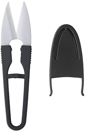 Forbici da cucito pratiche in ceramica per filo a punto croce a forma di U con copertura per filo da pesca a forma di U per filo da pesca a punto croce