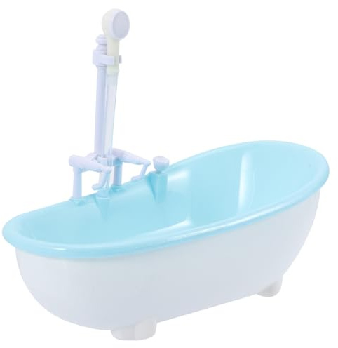 Hohopeti Mini Bañera Eléctrica para Muñecas con Rociador Accesorio de Baño para Juguete de Agua Interactivo para Fomentar la Creatividad y Imaginativos