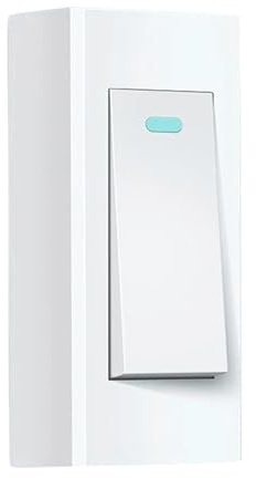 COLLBATH Interrupteur Mural Unipolaire Bouton Poussoir, 10 A 220 V, Blanc, en Ac, Installation Facile pour Maison et Éclairage de Sécurité