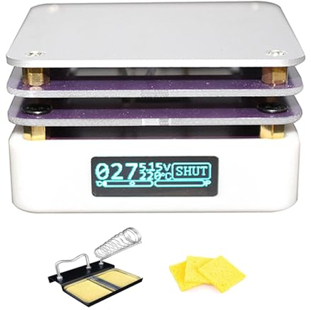 Lawnoval MHP30 - Mini precalentador de placa caliente PCB de 65 W con pantalla LED y calentamiento rápido tipo C PD para soldadura electrónica, color negro