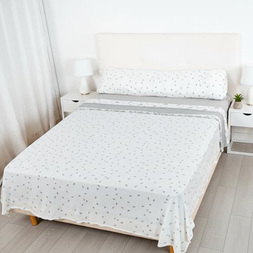 Etrexonline Juego de Sábanas Térmicas Pirineo 3 Piezas para Cama de 150 – Sábanas de Invierno Tejido Polar, Incluye Sábana Bajera Ajustable, Encimera y Funda de Almohada - Invierno Gris