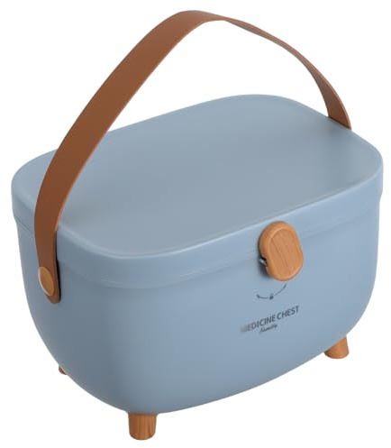 WATIIFUFU Scatola Porta Medicinali Multiscomparto con Maniglia, Organizzatore Pronto Soccorso a Livelli in Plastica, Grande Capacità per Conservazione Farmaci Domestica e Viaggi,