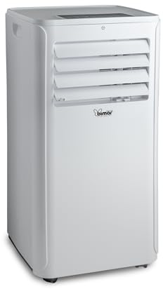 Bimar INB-CP521 Mobiles Klimagerät 9000 BTU, 3-in-1-Klimaanlage mit Luftentfeuchter und Ventilator, Klasse A, 24-Stunden-Timer, Sleep-Funktion, LED-Display, Fernbedienung, waschbarer Filter, R290
