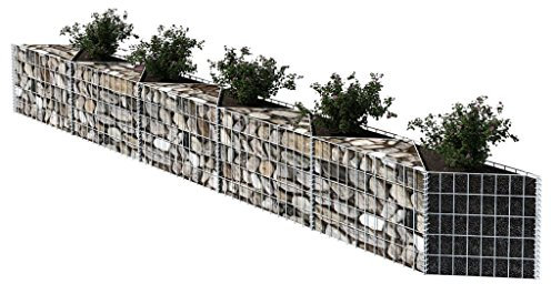 Festnight Cage à Pierre | Panier Gabion Acier | Gabion 330x30x50 cm Décoration de Jardin
