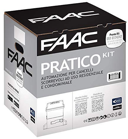 Faac Praktisches Set 746 230 V Automatik mit Schiebetür, Intensivgewicht max. 600 kg, 10564944