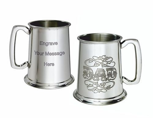 Wentworth Pewter Boccale in peltro goffrato DAD, boccale da birra, pour compléter, fête du papa, cadeau de l'incitere