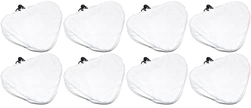 Yourspares 8x Steam Mop Microfibre Pads compatible with Morphy Richards 720504 720505 - Triangular Cleaning Cloth Cover Set