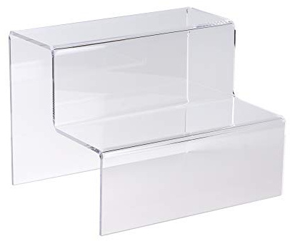 ogoPLUS 2-stufige Dekotreppe · 4 mm Acryl · 220 mm breit, Arylglas, Schaufenster Warenträger, Dekoration