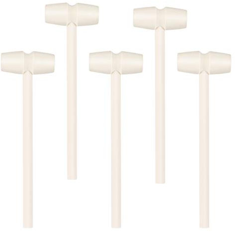5PCS Mini Wooden Hammer Mallet Pounding Toy Wooden Crab Lobster Mallets Beating Gavel Toys Educational Toy for Boys Girls Children