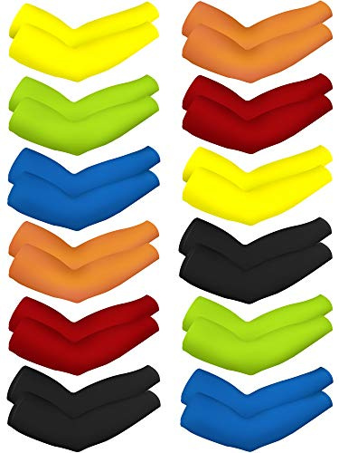 Bememo 10 Pairs Arm Sleeves UV Sun Protection Arm Sleeves Unisex Long Arm Cooling Cover Sleeve for Women Men Sports Workouts Tattoo Cover up