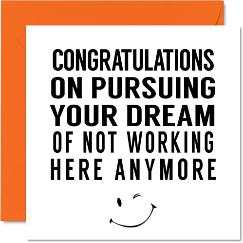 Stuff4 Sorry Your Leaving Good Luck In Your New Job Karte 145 mm x 145 mm | Nicht arbeiten hier irgendwo