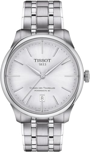 Tissot Herren Analog Automatik Armbanduhr Chemin des Tourelles Powermatic 80