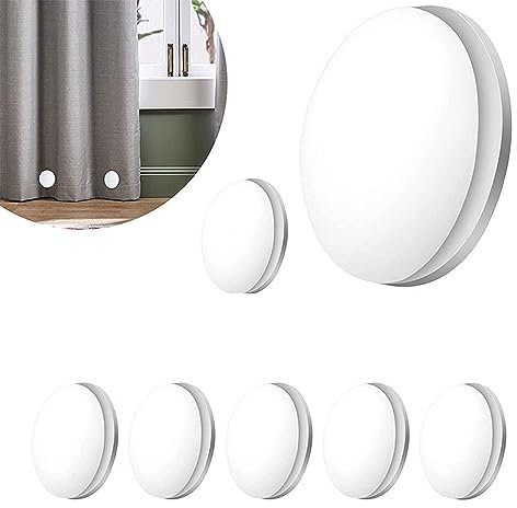 rflaueo 6 Pairs Magnetic Curtain Weights Plastic Covered Heavy Duty No Sew Shower Curtain Magnets Bottom Drapery Weight For Outdoor Curtains Tablecloth To Stop From Blowing(U95-6)