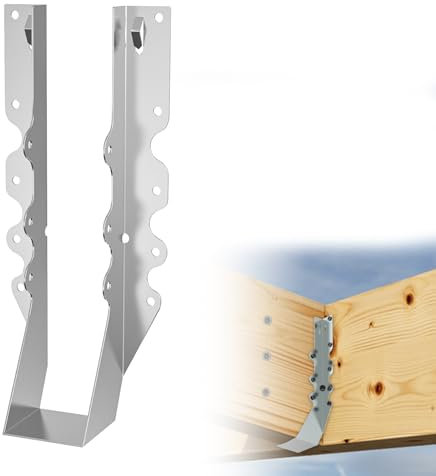 Chenteel 20 pcs 2x10 Joist Hanger,LU210 20 Gauge Double Shear Face Mount Joist Hanger,Hurricane Ties for Rafters Tie Brackets Great for Floor Deck and Ceiling Joists